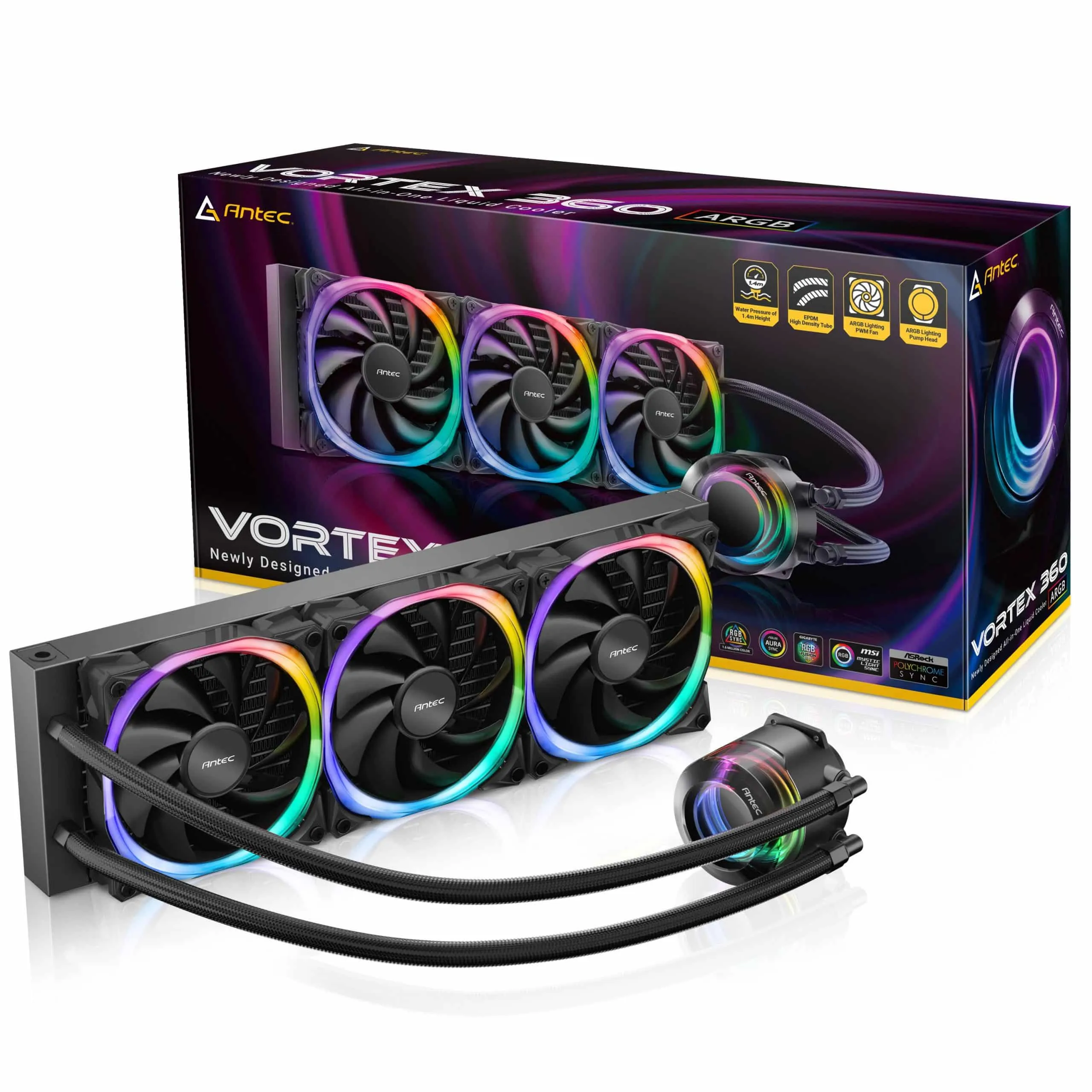 Antec 安鈦克 VORTEX 360黑色 ARGB 360mm 水冷散熱器 (AIO)