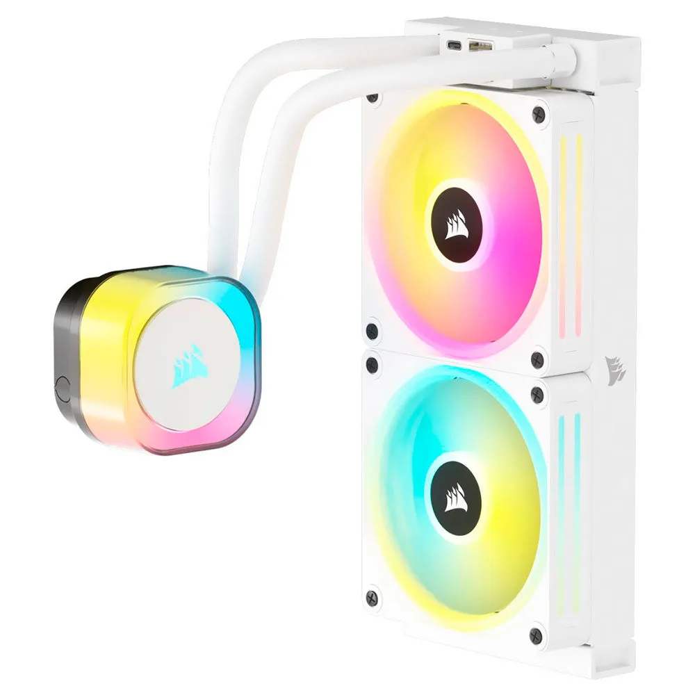 Corsair 海盜船 iCUE Link H100i RGB 240 水冷散熱器 (白色)(AIO)(CW-9061005-WW)(QX120 RGB)
