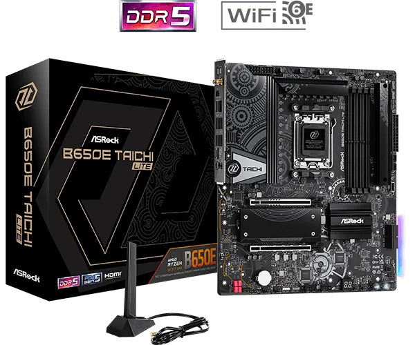 ASRock 華擎 B650E TaiChi Lite ATX 太極主機板 (DDR5/Wi-Fi/藍牙/AM5)