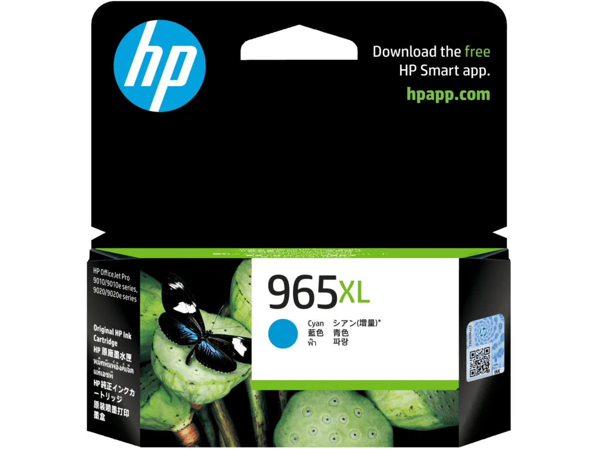 HP 965XL 高打印量綻藍原廠墨盒 (3JA81AA)