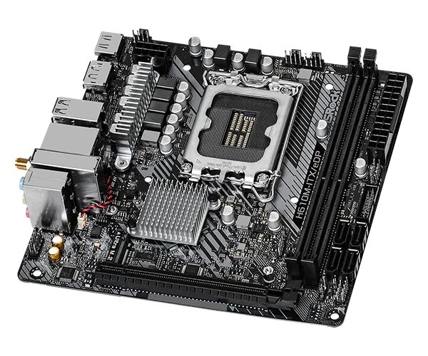 ASRock 華擎 H610M-ITX/eDP ITX 主機板 (DDR4/Wi-Fi/藍牙/LGA 1700)