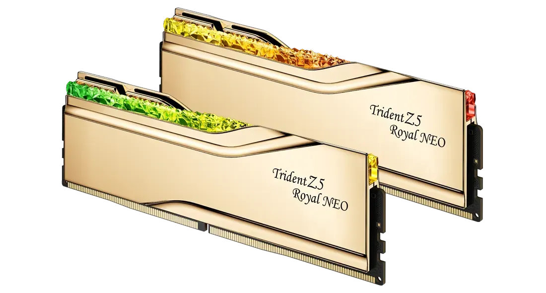 G.Skill Trident Z5 Royal Gold Neo 32GB 金色皇家戟套裝 (2x16GB) D5-6000C28 (F5-6000J2836G16GX2-TR5NG)(AMD EXPO)
