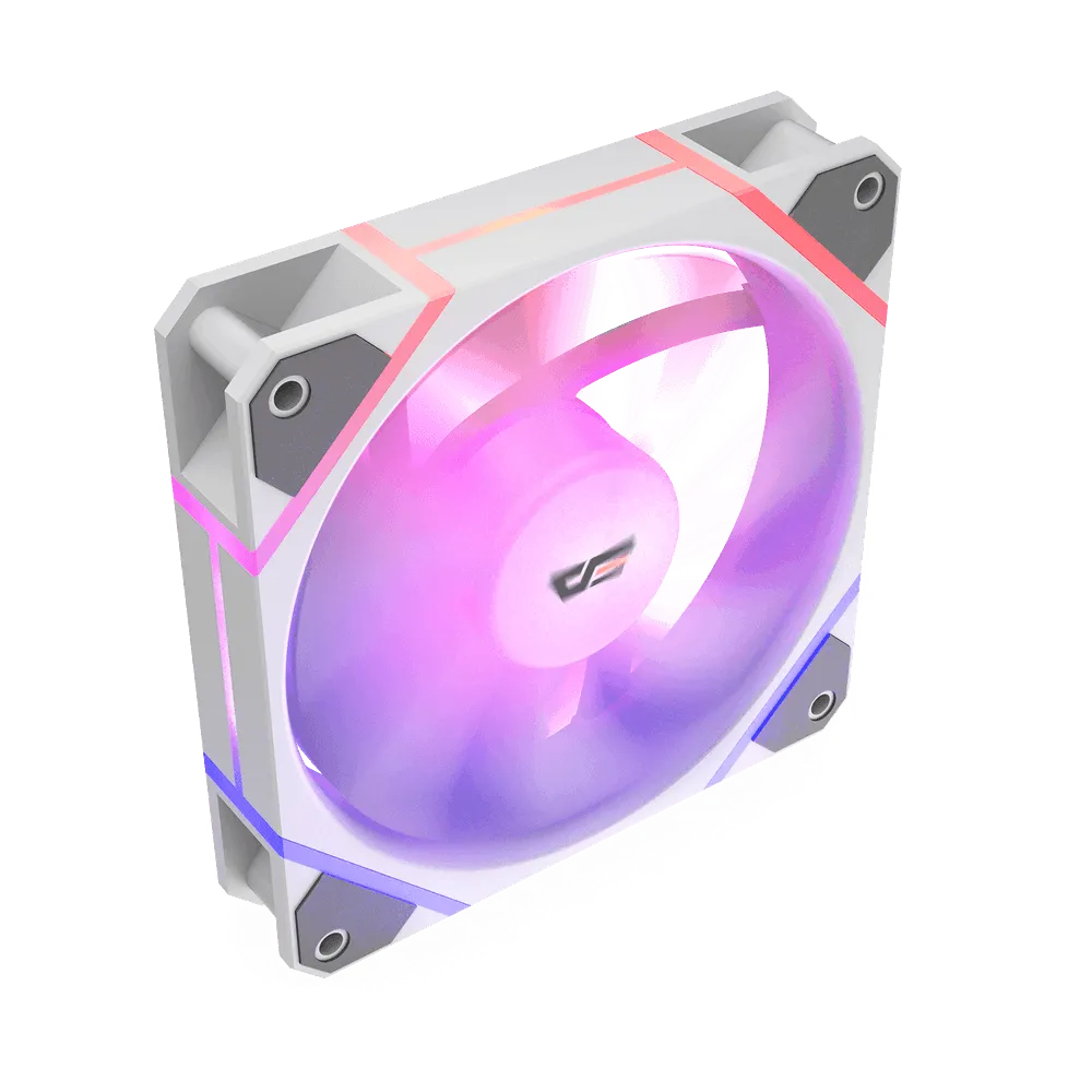 Darkflash DM12R Pro 12cm ARGB Reverse Fan (單把反向白色)(TH-DM12RWP)