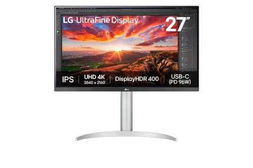 LG-樂金-27"-UltraFine-27UP850K-W-平面顯示器-(-IPS--3840x2160--60Hz--HDMI&DP--VESA100--高低升降)