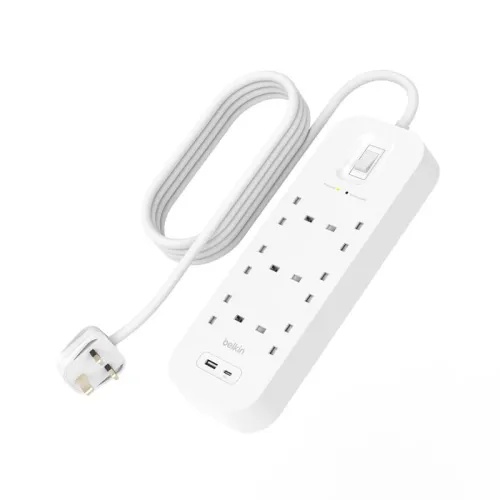 Belkin-Connect-USB-C-&-USB-A-充電-6-位防雷保護拖板-(1-x-USB-C-及-1-x-USB-A)(SRB002af2M-MY)