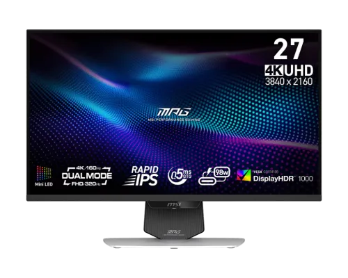 MSI-微星-27"-MSI-MPG-274URDFW-E16M-電競顯示器-(-Mini-LED--3840x2160--160Hz&320Hz--HDMI&DP--VESA100--高低升降)