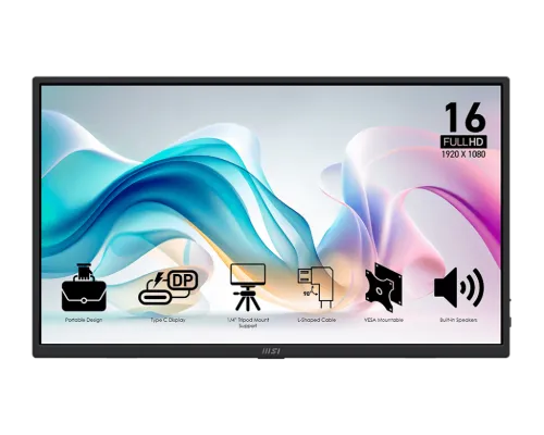 MSI-微星-15.6"-Pro-MP165-E6-便攜顯示器-(-IPS--1920x1080--60Hz--Mini-HDMI&Type-C)