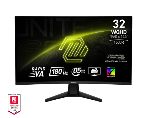 MSI-微星-32"-MAG-32CQ6F-曲面電競顯示器-(-Rapid-VA--2560x1440--180Hz--VESA100--HDMI&DP--1500R)