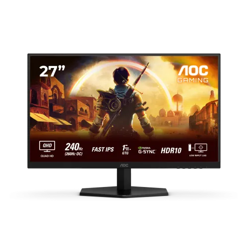 AOC--27"-Q27G42ZE-平面電競顯示器-(-Fast-IPS--2560x1440--260Hz--HDMI&DP--VESA100)