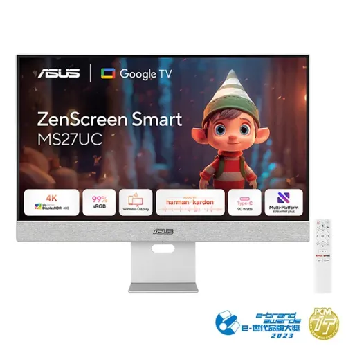 ASUS-華碩-27"-ZenScreen-Smart-Monitor-MS27UC-智能顯示器-(-IPS--3840x2160--60Hz--VESA100--HDMI&DP--高低升降)