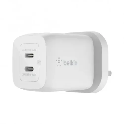 Belkin-BOOST-BoostCharge-Pro-雙-USB-C®-GaN-PPS-65W-快速家用式充電器-(WCH013myWH)
