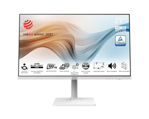 MSI-微星-27"-Modern-MD272XPW-商務顯示器-(-IPS--1920x1080--100Hz--HDMI&DP--高低升降--sRGB108-(CIE-1976))