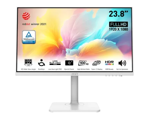 MSI-微星-24"-Modern-MD2412PW-商務顯示器-(-IPS--1920x1080--100Hz--HDMI--高低升降--sRGB114-(CIE-1976)